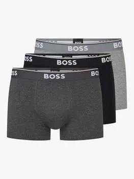 Плавки на поясе с логотипом power cotton HUGO BOSS, цвет Open Grey