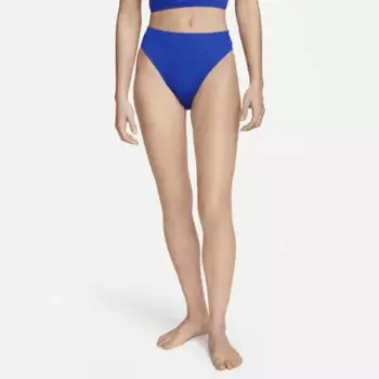 Плавки Nike Women's High-Waisted Bikini Swim Bottom, цвет Racer Blue