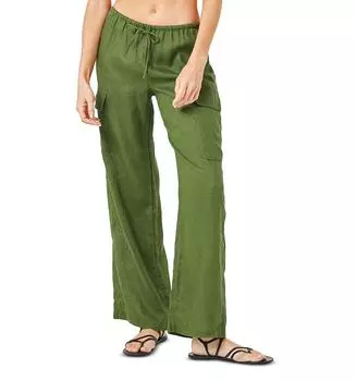 Плавки-плащи L*Sundown Cargo из льна L*Space, зеленый