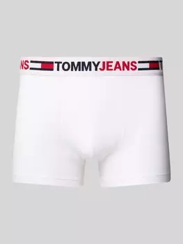 Плавки прямого кроя из смеси хлопка и эластана Tommy Hilfiger, белый