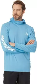 Плавки Quiksilver Heritage Hooded Long Sleeve Rashguard, цвет Azure Blue