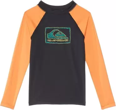 Плавки Quiksilver Kids Everyday UPF50 Long Sleeve, цвет Black/Tangerine