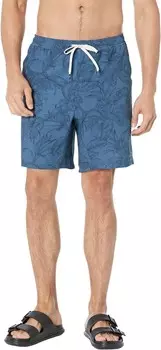 Плавки Quiksilver Waterman After Surf Stretch Print Volley, цвет Ensign Blue