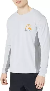 Плавки Quiksilver Waterman Bamboo Check 2 Long Sleeve Surf Tee, белый