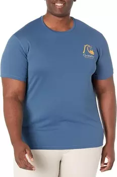 Плавки Quiksilver Waterman Bamboo Check 2 Short Sleeve Surf Tee, цвет Ensign Blue