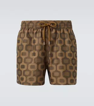 Плавки Rio с принтом Frescobol Carioca, Light Brown