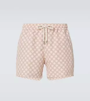 Плавки Rio с принтом Frescobol Carioca, Salmon Pink& Ecru