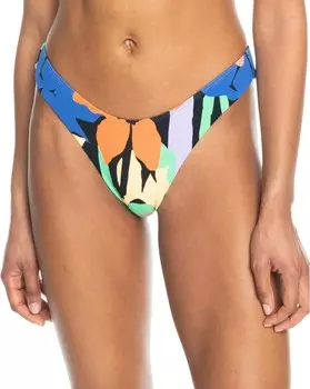 Плавки Roxy Color Jam Cheeky High Leg Bikini Bottoms, цвет Anthracite Flower Jammin