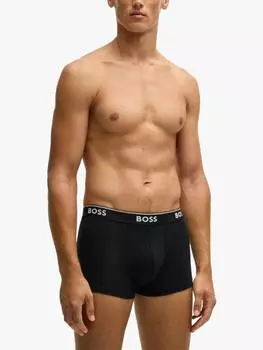 Плавки с эластичным хлопчатобумажным поясом с логотипом HUGO BOSS, разноцветный