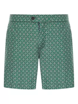 Плавки с геометрическим узором Incotex, зеленый