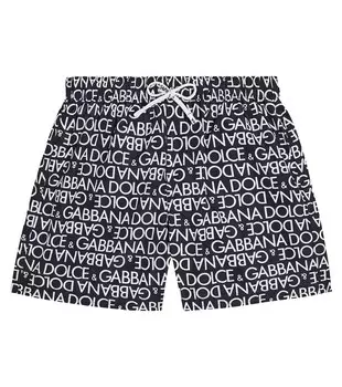 Плавки с логотипом Dolce&Gabbana Kids, синий