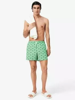 Плавки с логотипом и принтом Lacoste, цвет Green Lime
