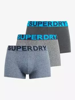 Плавки с логотипом на поясе из органического хлопка Superdry, цвет Black/Grey