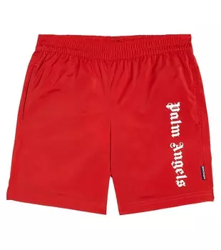 Плавки с логотипом Palm Angels Kids, красный