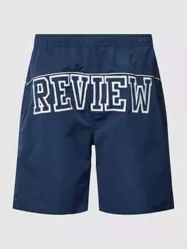 Плавки с нашивкой этикеток Review, синий