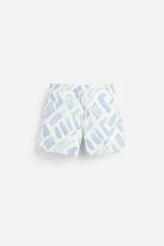 Плавки с правильным геометрическим принтом ZARA, небесно-голубой