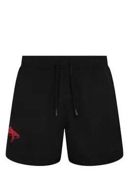 Плавки с принтом акулы Let's Swim, черный