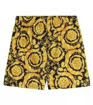 Плавки с принтом Barocco Versace, золотой