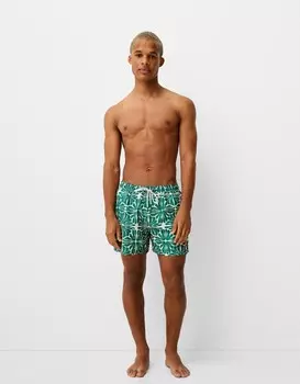 Плавки с принтом Bershka, зеленый