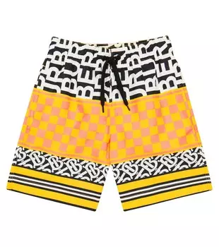 Плавки с принтом Burberry Kids, мультиколор