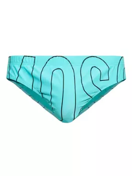 Плавки с принтом логотипа Moschino, синий