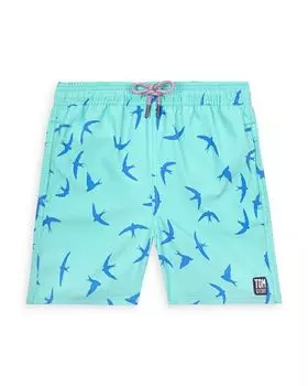 Плавки с птицами для мальчиков TOM & TEDDY, цвет Green