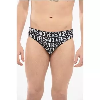 Плавки с узором монограмма Versace, Black and White