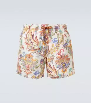Плавки с узором пейсли Etro, Print on Beige Base