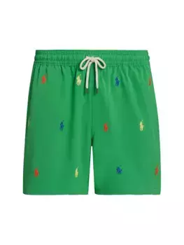 Плавки с вышивкой «Пони» Polo Ralph Lauren, цвет preppy green