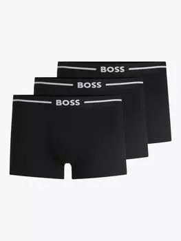 Плавки с жаккардовым поясом HUGO BOSS, черный