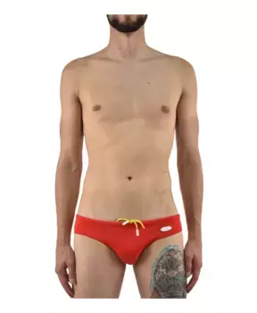 Плавки с желтыми завязками Dsquared2, красный