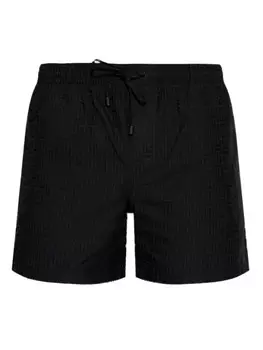 Плавки-шорты Balmain Labyrinth с принтом, черный