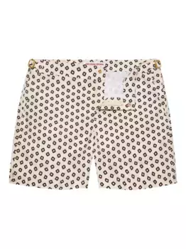 Плавки-шорты Bulldog с геометричным принтом Orlebar Brown, белый