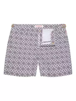 Плавки-шорты Bulldog с геометричным принтом Orlebar Brown, белый