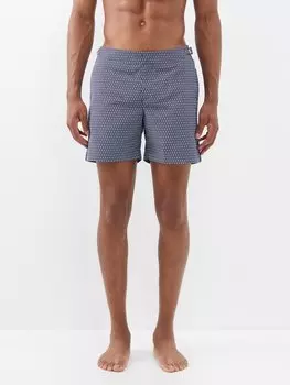 Плавки-шорты bulldog с геометричным принтом Orlebar Brown, синий