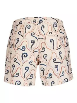 Плавки-шорты COMMAS с растительным принтом, серый