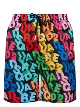 Плавки-шорты DSQUARED2 с логотипом, синий