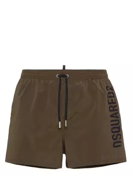 Плавки-шорты DSQUARED2 с логотипом, зеленый
