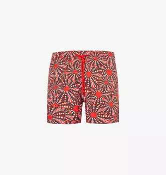 Плавки-Шорты из эластичной ткани с фирменной нашивкой Moorise Vilebrequin, цвет coquelicot