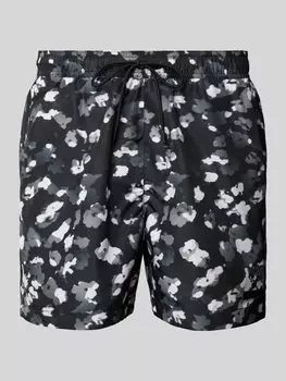 Плавки-шорты классического кроя с нашивкой-лейблом Calvin Klein Underwear, черный