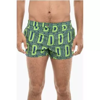 Плавки-шорты MIDI с принтом логотипа по всей поверхности Dsquared2, Green