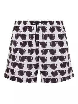 Плавки-шорты Moschino с графическим принтом, белый