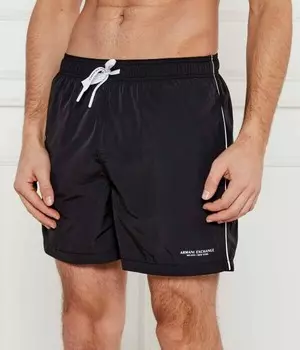 Плавки-шорты мужские Armani Exchange на кулиске, черный