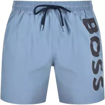 Плавки-шорты мужские Hugo Boss Octopus, светло-голубые, ягодные