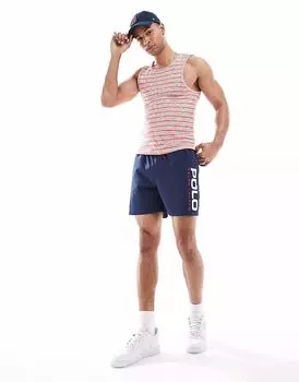 Плавки-шорты Polo Ralph Lauren Sport с логотипом Traveler темно-синего цвета