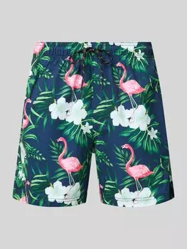 Плавки-шорты прямого кроя с карманом сзади, модель «MAUI» Jack & Jones, темно-синий