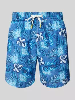 Плавки-шорты прямого кроя с задним карманом Hartford, синий