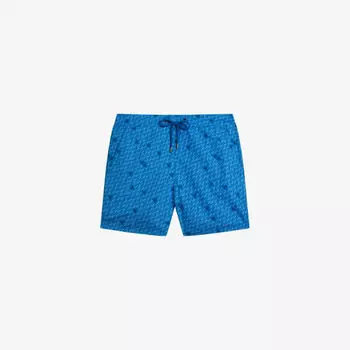 Плавки-шорты Renshaw из переработанного полиэстера с графическим принтом Ted Baker, синий