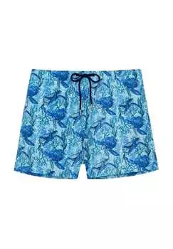 Плавки-Шорты с эластичным поясом и шнурком Hom, синий