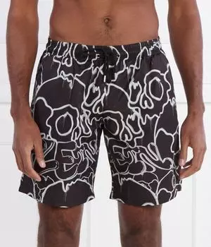 Плавки-Шорты с черепом Regular fit Philipp Plein, черный